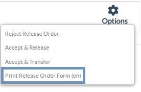 Print release order form