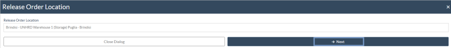 Release order location selection