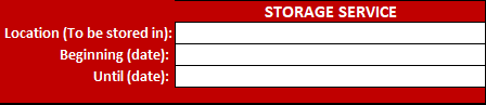 Storage Request Manual SRF