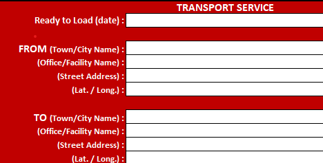 Transport Request manual SRF 