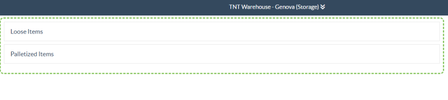 two panel stock management screen