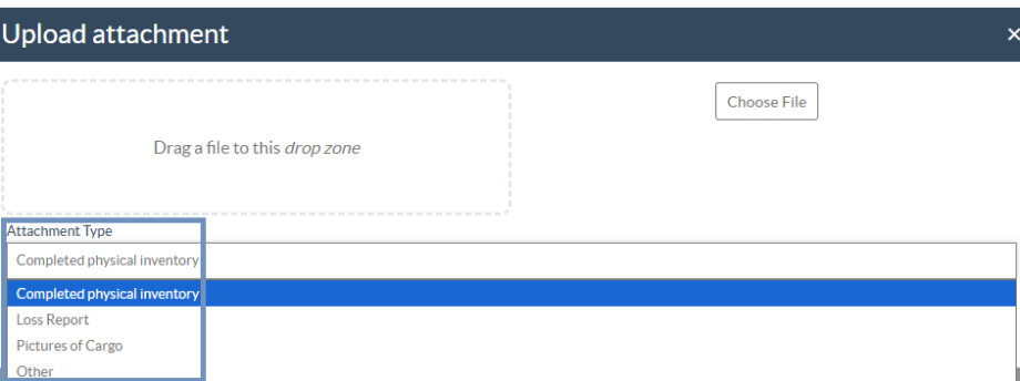 Upload inventory count step 2