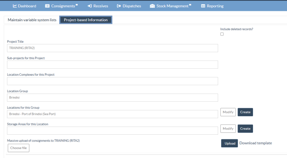 Project based information