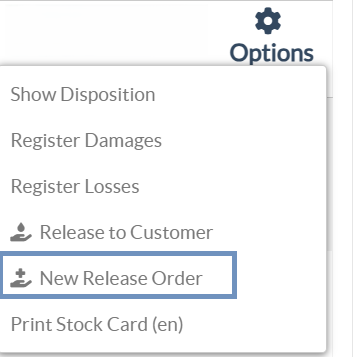 New release order tab