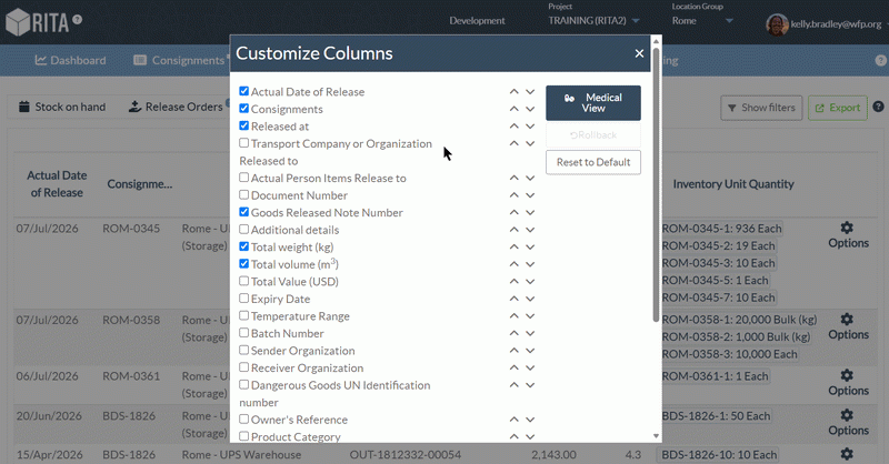 Customized column for attachment
