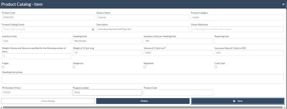 Create product catalogue step 2