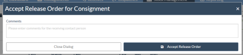 Comment for release request 